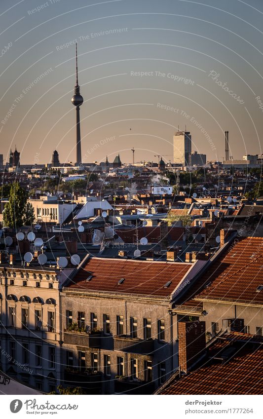 Panoramic view over Berlin with TV tower III Berlin_Recording_2019 theProjector the projectors farys Joerg farys Wide angle Panorama (View) Central perspective