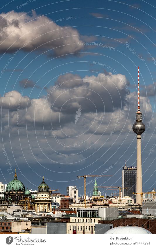 Panoramic view over Berlin with TV tower II Berlin_Recording_2019 theProjector the projectors farys Joerg farys Wide angle Panorama (View) Central perspective