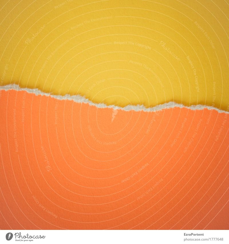 G~O Style Design Decoration Paper Line Bright Yellow Orange Colour Advertising Crack & Rip & Tear Edge Structures and shapes Half Divide Illustration Graphic