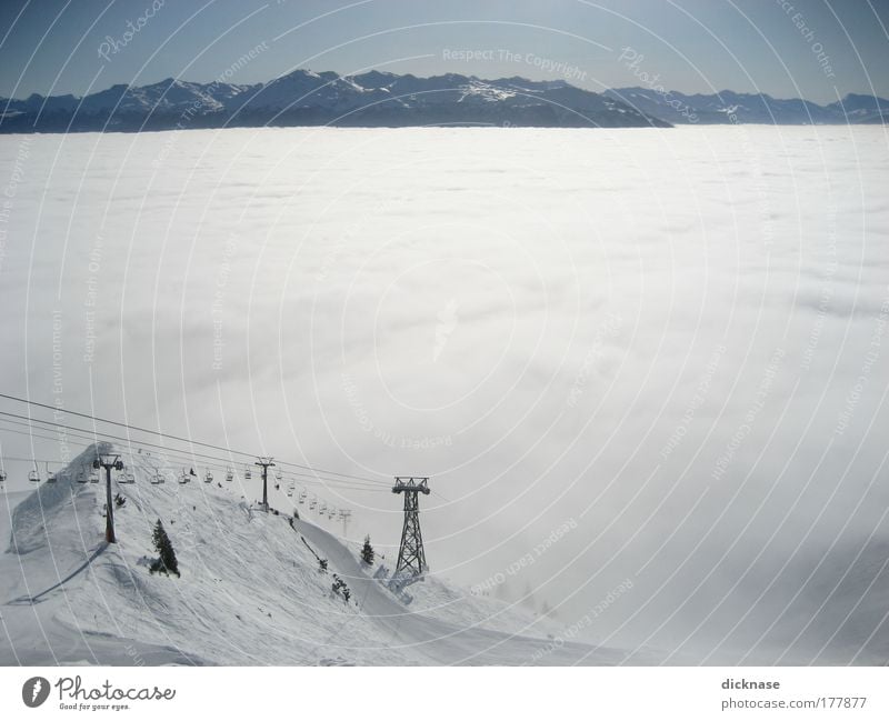 ...above the clouds the snow must be boundless! Colour photo Exterior shot Copy Space right Copy Space middle Morning Panorama (View) Winter sports Ski run