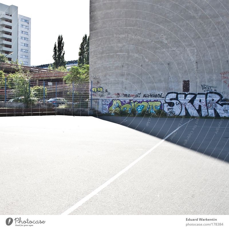 urban sports Sporting Complex Football pitch Youth culture Subculture Berlin Germany Europe Capital city House (Residential Structure) High-rise