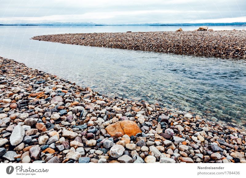 gravel bank Vacation & Travel Far-off places Ocean Nature Landscape Elements Water Climate Beautiful weather Coast Stone Infinity Wet Natural Loneliness River