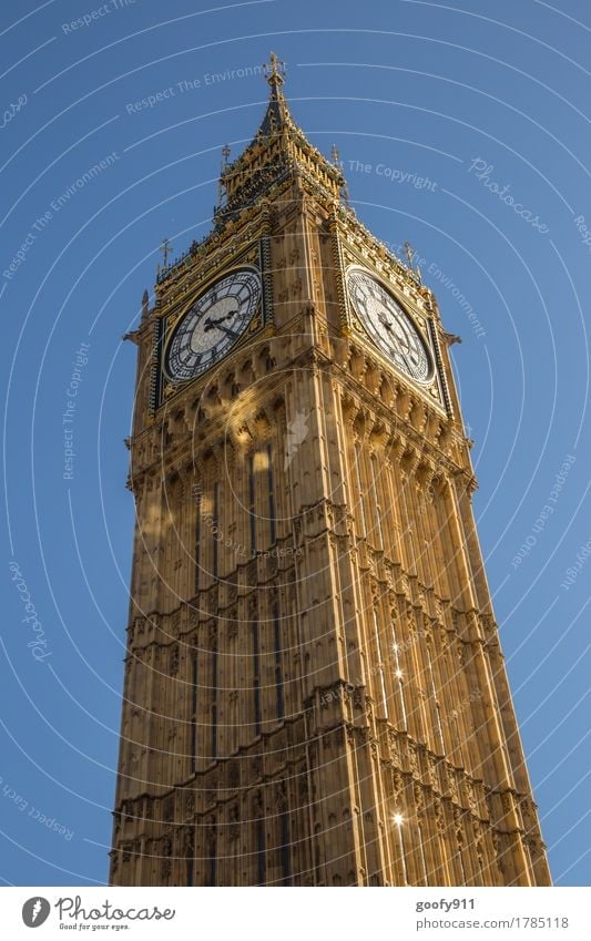 Big Ben Elegant Tourism Far-off places Sightseeing City trip London England Europe Town Capital city Downtown Skyline Dome Tower Manmade structures Building