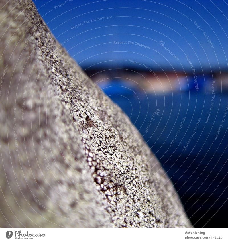 sharp stone! Colour photo Exterior shot Macro (Extreme close-up) Deserted Copy Space right Day Light Shadow Contrast Blur Environment Nature Landscape Water Sky