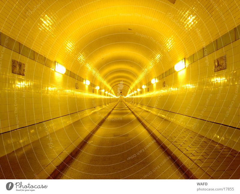 UnderWaterWalk Tunnel Historic Elbe St Pauli-Elbtunnel Hamburg Jetty