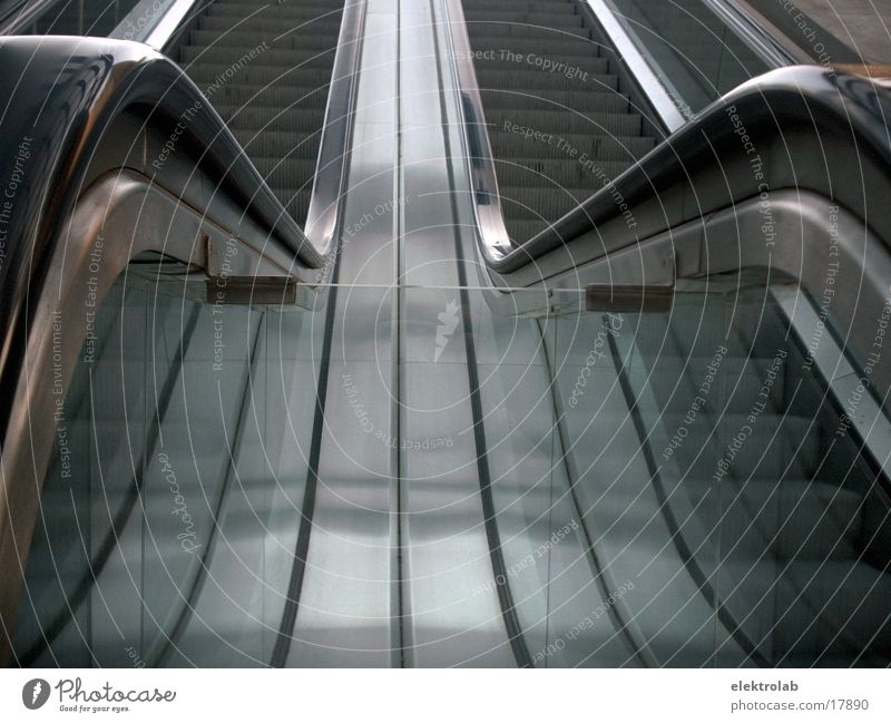 escalator Escalator Steel Rubber Potsdamer Platz Transport Glass Train station