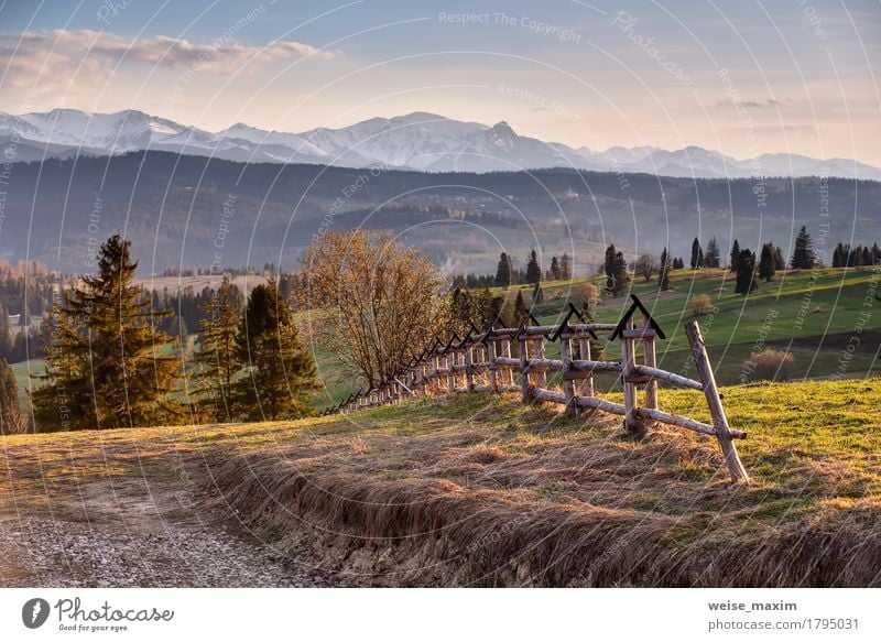 Spring countryside in Tatras mountains Beautiful Vacation & Travel Tourism Trip Far-off places Freedom Expedition Summer Summer vacation Snow Mountain Hiking