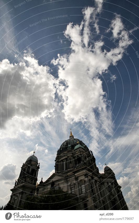 The Dome 16 Colour photo Exterior shot Copy Space top Day Light Sunlight Deep depth of field Berlin Capital city Deserted Church Tourist Attraction Landmark