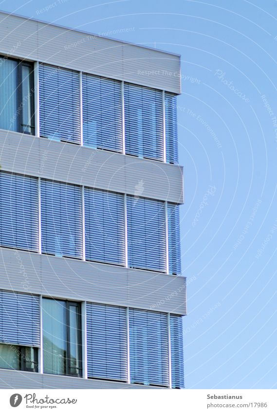 office building Window Aluminium Architecture Blue 3 floors Sky