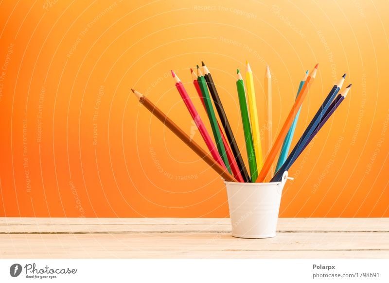 colored pens on a white background, Stock image