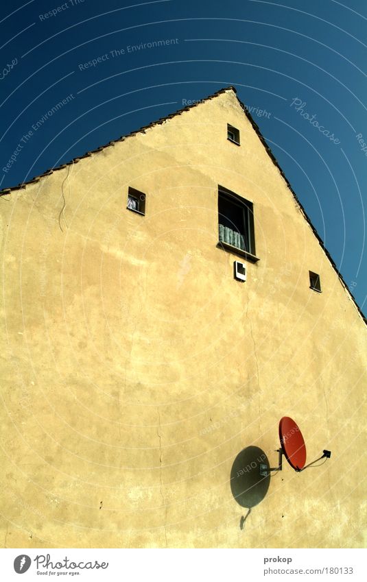 basic needs satisfied Colour photo Exterior shot Deserted Day Light Shadow Wide angle Sky Cloudless sky Summer Beautiful weather Old town