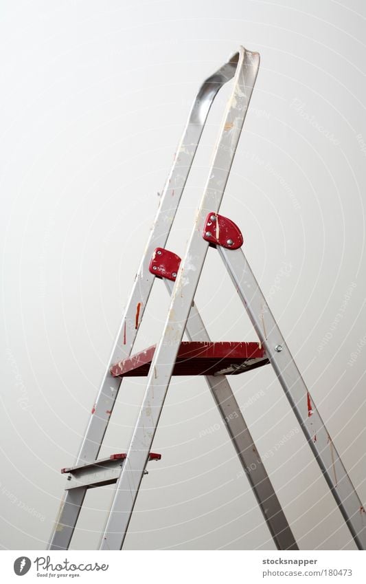 Ladders Home improvement Aluminium Aluminum Dirty Painting (action, artwork) stains stained nobody Stepladder Object photography