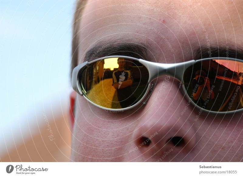 Cool³ Sunglasses Man Forehead Portrait photograph Reflection Nose Head