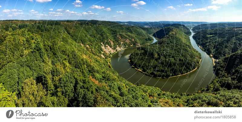 Saar loop Vacation & Travel Trip Hiking Environment Nature Landscape Horizon Beautiful weather River bank Relaxation Arch river bend Bow smolt Landmark Saarland
