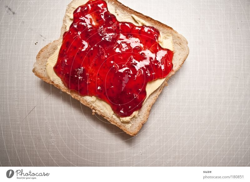 a toast ... Food Bread Jam Nutrition Breakfast Organic produce Vegetarian diet Fasting Table Delicious Sweet Red Appetite Toast Butter Sense of taste Day