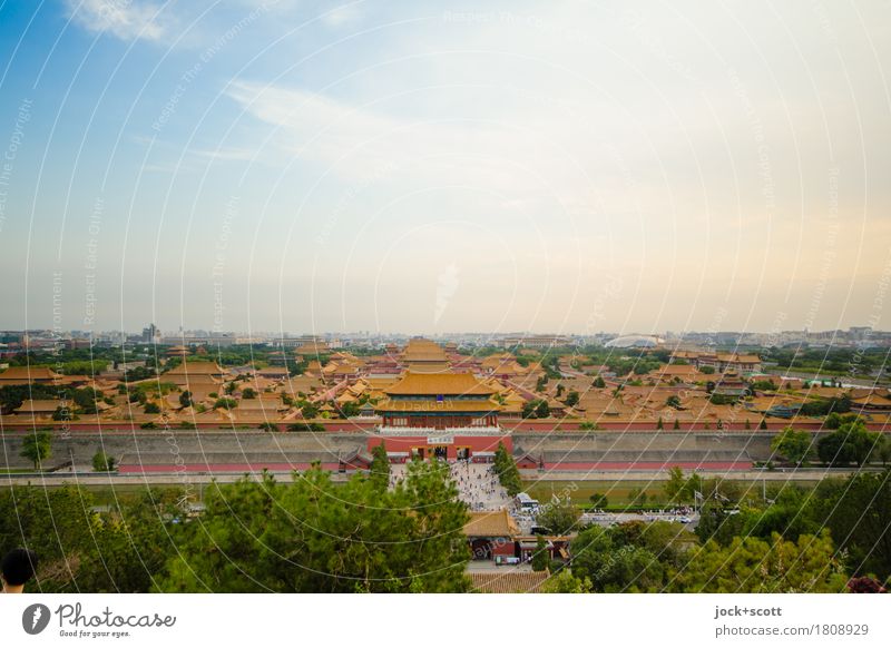 Forbidden City Far-off places City trip Cinese architecture Sky Downtown Old town Palace Tourist Attraction Forbidden city Famousness Simple Historic Secrecy