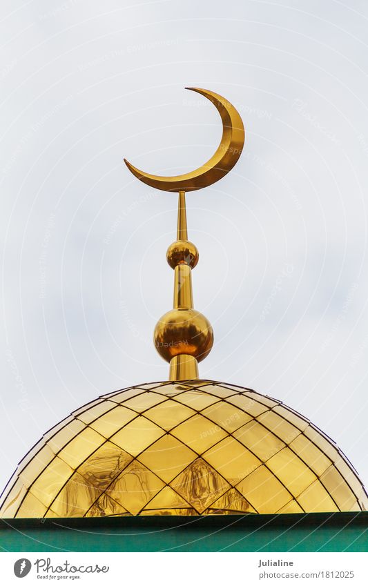 Golden dome of muslim temple in the Middle Volga Style Vacation & Travel Moon Church Architecture Historic Religion and faith Islam Temple gold Samara landmark
