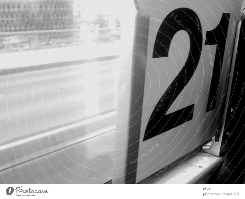 21 Digits and numbers Tram Photographic technology Street Black & white photo