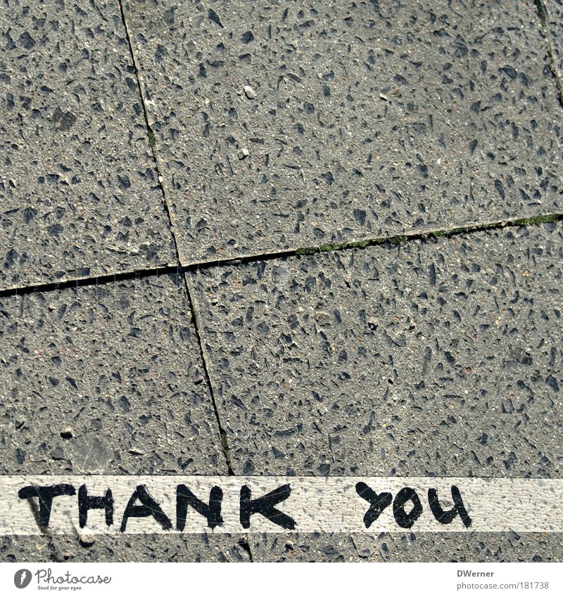 THANK YOU Lifestyle Style Design Art Artist Work of art Culture Wall (barrier) Wall (building) Pedestrian Stone Sign Graffiti Communicate Lie Exceptional