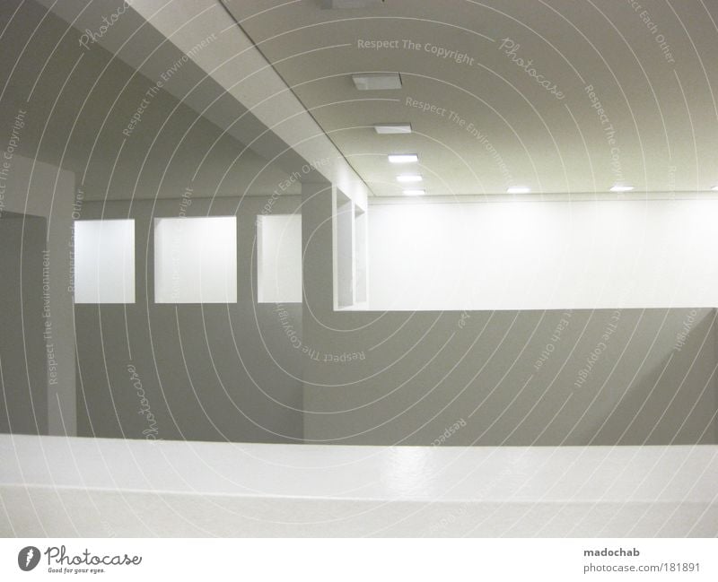 white room Interior shot Abstract Pattern Structures and shapes Deserted Copy Space right Copy Space middle Neutral Background Artificial light Contrast