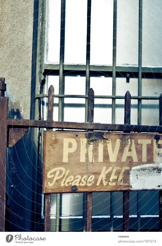 private! Colour photo Exterior shot Deserted Day House (Residential Structure) Industrial plant Factory Manmade structures Building Architecture Wall (barrier)