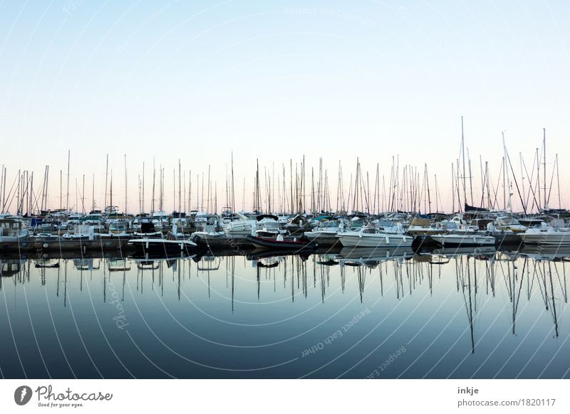 Corsican port Ocean Navigation Fishing boat Sport boats Yacht Motorboat Sailboat Harbour Yacht harbour Maritime Blue Mast Calm Smoothness Horizontal