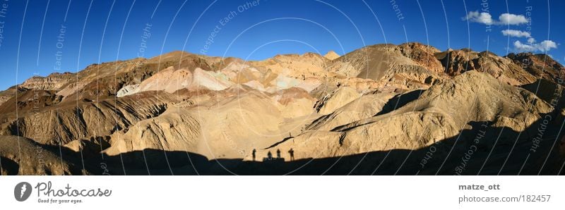 Panorama of a mountain Colour photo Exterior shot Copy Space top Day Shadow Silhouette Sunlight Panorama (View) Forward Environment Landscape Elements Earth