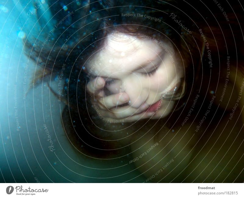breath Colour photo Subdued colour Exterior shot Interior shot Underwater photo Day Flash photo Upper body Downward Closed eyes Human being Feminine Young woman