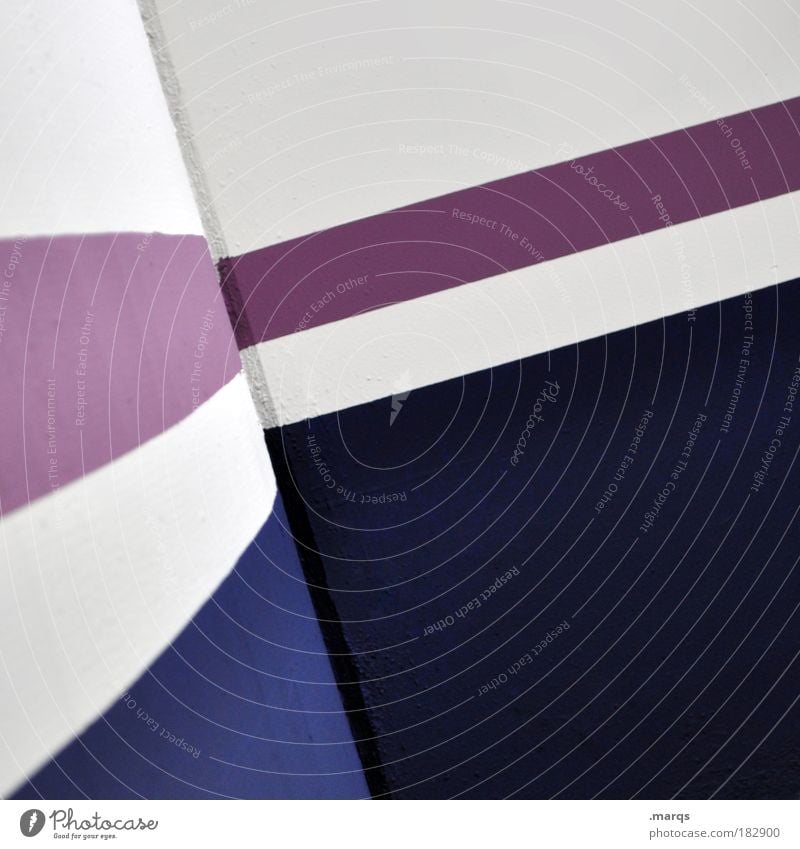 upswing Colour photo Close-up Abstract Pattern Copy Space top Copy Space bottom Design Architecture Concrete Line Stripe Sharp-edged Simple Elegant Round Clean