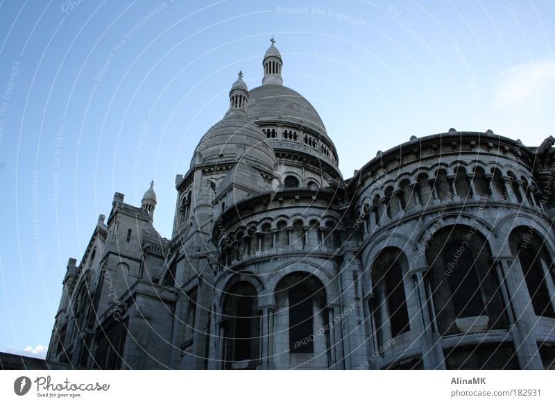 sacre coeur Colour photo Exterior shot Deserted Day Worm's-eye view Tourism Sightseeing City trip Paris France Europe Capital city Church Tourist Attraction