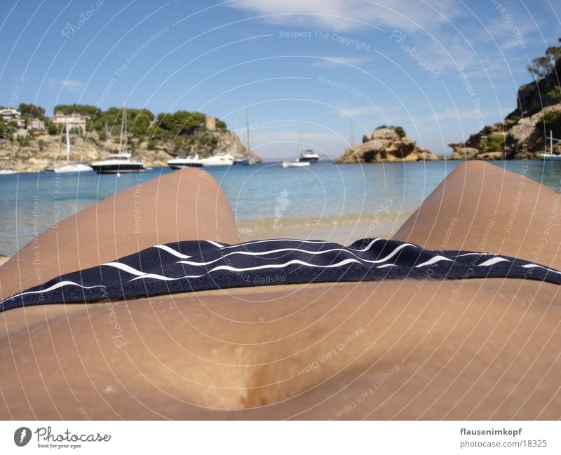 Sun auf´m Belly Beach Bikini Vacation & Travel Woman Stomach Bay