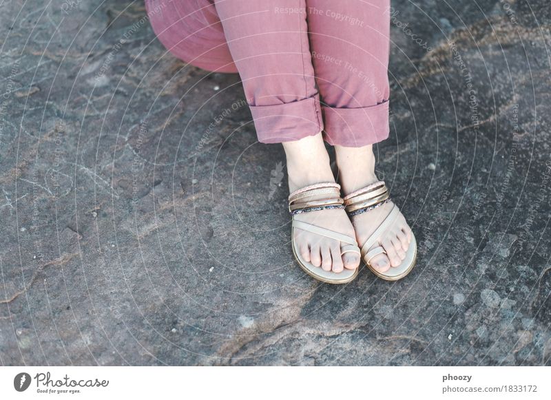 Woman Wearing Flip Flops Stock Photo, Picture and Royalty Free
