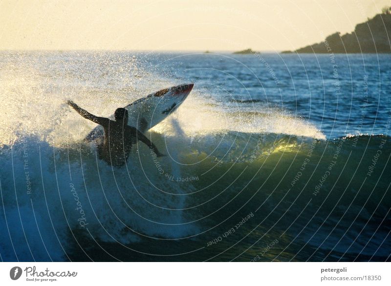 Surf cnv000137 Surfing Waves Ocean Surfer Back-light Puerto Escondido Sports Sun Mexico