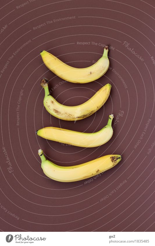 bananas Food Fruit Banana Nutrition Eating Organic produce Vegetarian diet Diet Fasting Healthy Eating Delicious Brown Yellow 4 Colour photo Interior shot