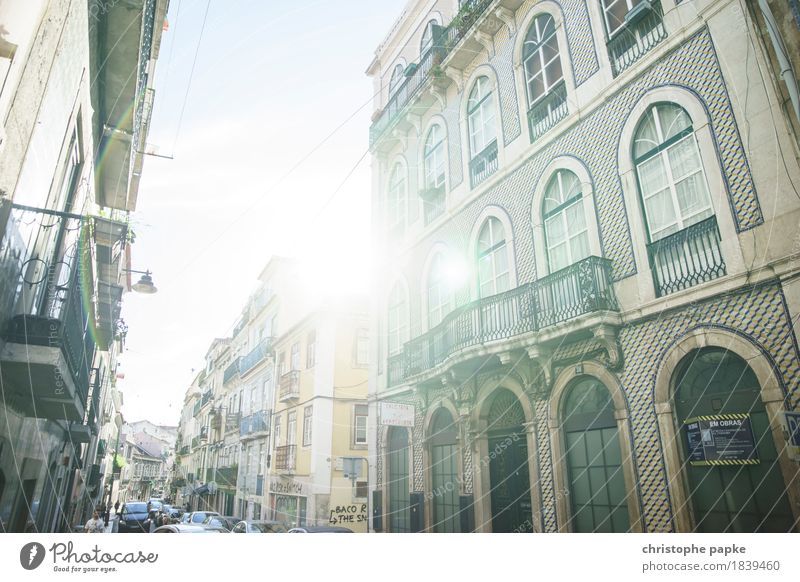 Bairro Alto Vacation & Travel Sightseeing City trip House (Residential Structure) Lisbon Portugal Town Capital city Downtown Old town Deserted Facade Street