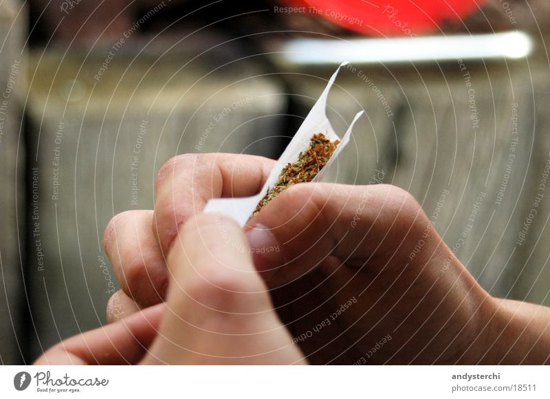 joint Joint Hand Rotate Cannabis grass