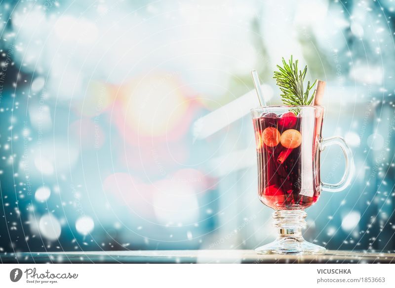 Winter and Christmas mood with mulled wine Fruit Herbs and spices Banquet Beverage Hot drink Mulled wine Cup Lifestyle Style Design Joy Feasts & Celebrations