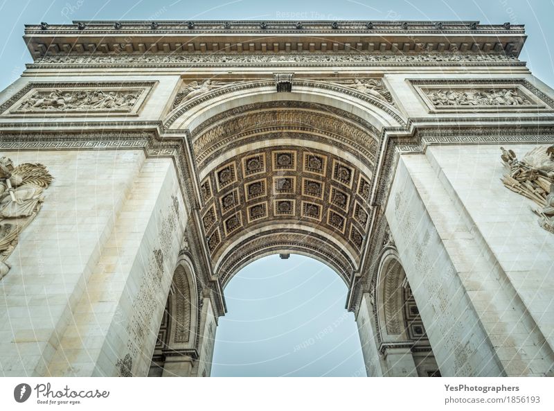 Arc de Triomphe of Paris in details Design Vacation & Travel Tourism Culture Town Capital city Building Architecture Tourist Attraction Landmark Monument