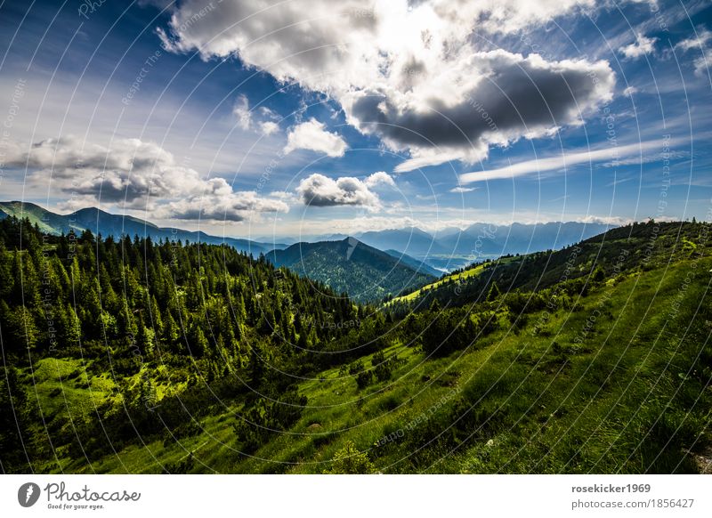 mountain atmosphere Landscape Clouds Summer Beautiful weather Alps Mountain Breathe Observe To enjoy Looking Hiking Free Healthy Infinity Happy Adventure