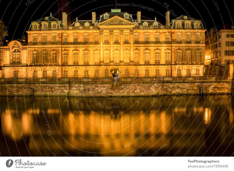 Rohan Palace from Strasbourg and its water reflection Culture Small Town Castle Building Architecture Facade Landmark Monument Old Elegant Historic construction
