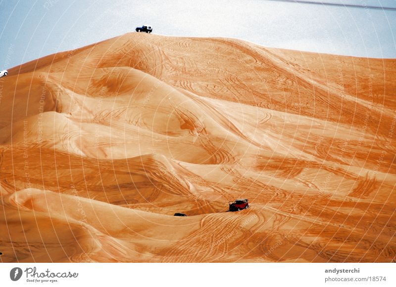 Big Red Dubai United Arab Emirates Offroad vehicle big red Beach dune Sand Desert hatta jeep