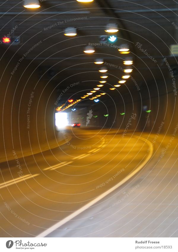 Tunnel in Frankfurt Light Bridge tunnel end