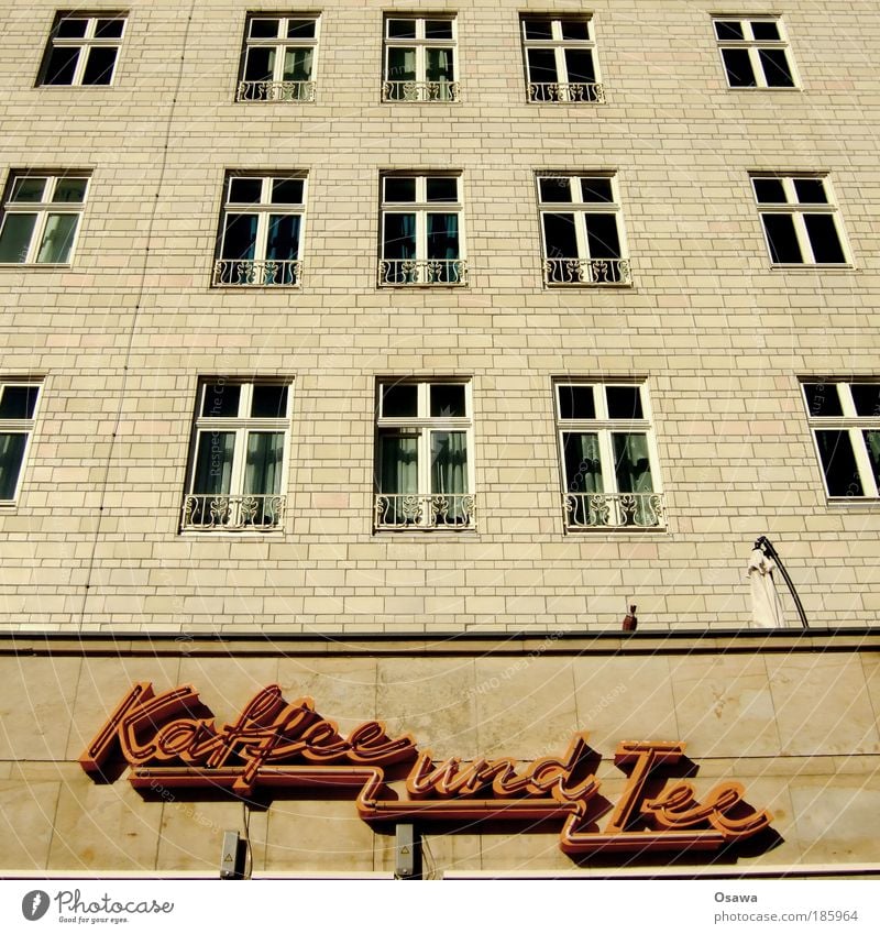 HAPPY BIRTHDAY PHOTOCASE Tea Coffee and tea Architecture Building Residential area Flat (apartment) Facade Window Tile Berlin Stalinalle Karl-Marx-Allee
