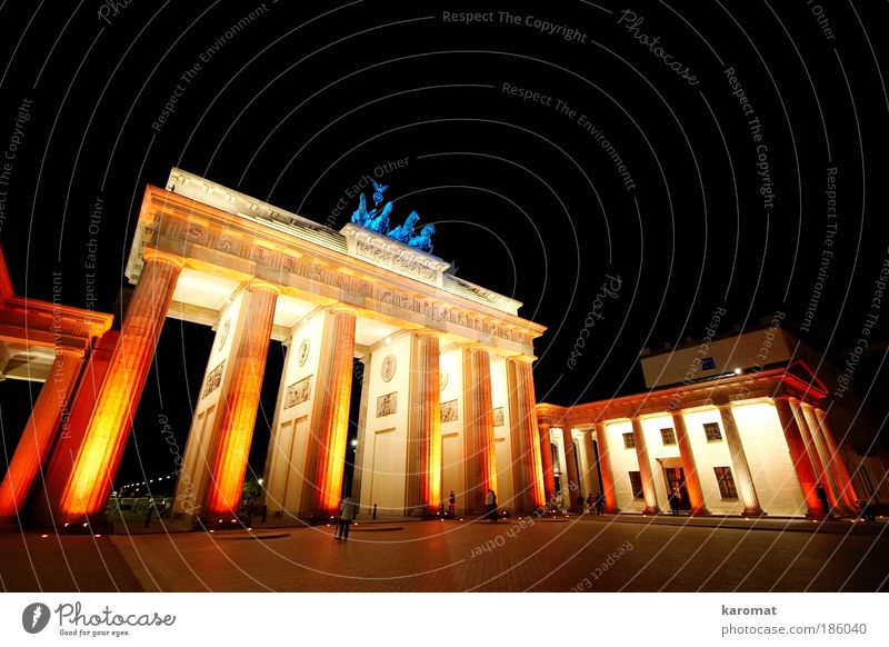 Brandenburg Gate Berlin Capital city Deserted Manmade structures Building Architecture Tourist Attraction Landmark Monument Glittering Gigantic Large Historic