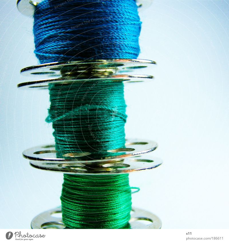 thread packages Sewing thread Thin Glittering Tall Blue Green Silver Tailor Tailoring Metal Cold Craft (trade) Clothing Cotton Coil Round 3 Sewing utensil mend