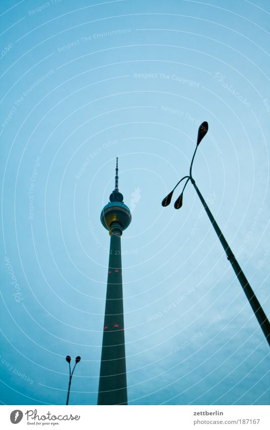 One tower, two lanterns Berlin Capital city alex Alexanderplatz Berlin TV Tower Television tower radio and ukw tower telespargel Landmark Manmade structures