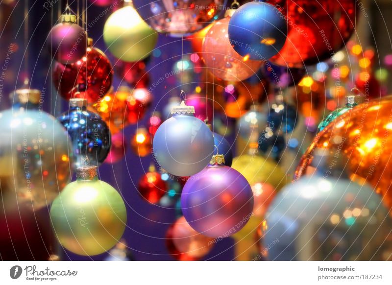 Ball coloured IV Lifestyle Elegant Style Design Art Exhibition Glass Sphere Glittering Round Multicoloured Christmas & Advent Christmas decoration Glitter Ball