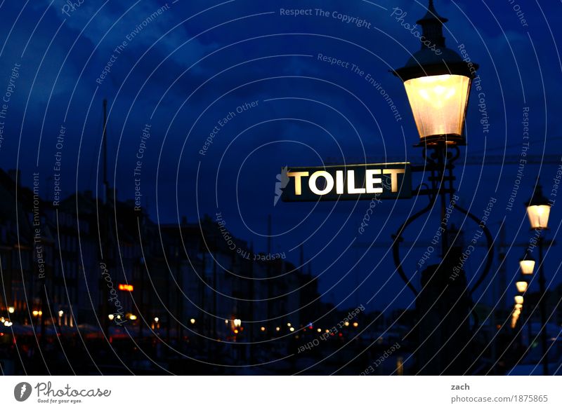 Need - Orientation Clouds Night sky Copenhagen Denmark Capital city Port City Old town House (Residential Structure) Harbour Lantern Toilet Nyhavn canal
