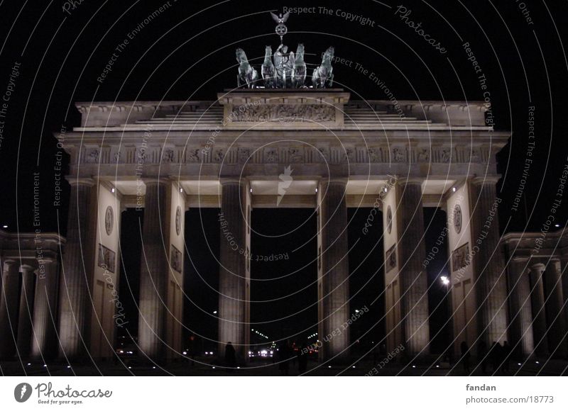 Brandenburg Gate Night Architecture Berlin Capital city