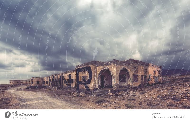 Ruin of a leper station in Spain Building Clouds Old Decline Abades House (Residential Structure) leprosy ward Wall (barrier) Wall (building)